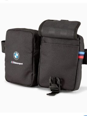 💙NEW+RARE BMW/PUMA BLK 2-POCKET WAIST BAG